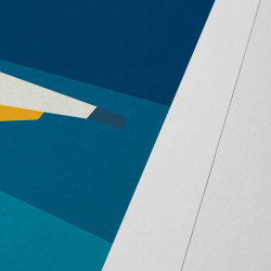 Affiche d'art signée à la main par Eric Garence "Nice, Le Plongeoir 2020"