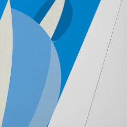 Affiche d'art signée à la main par Eric Garence "Les 25ème Voiles d'Antibes"