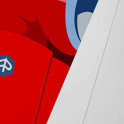Affiche d'art signée à la main par Eric Garence "La Guêpe rouge chez Senequier"