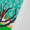 Affiche d'art signée à la main par Eric Garence "Nice, Les Jardins de Cimiez"