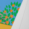 Affiche d'art signée à la main par Eric Garence "Cagnes-sur-Mer, Boules Carrées 2018"