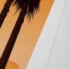 Affiche d'art signée à la main par Eric Garence "La Croix-Valmer, Gigaro Beach"