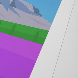 Affiche d'art signée à la main par Eric Garence "Aix-en-Provence, la Sainte Victoire"