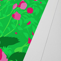Affiche d'art signée à la main par Eric Garence "Grasse, la Centifolia"