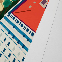 Affiche d'art signée à la main par Eric Garence "Exposition "Nice, Ma ville, Mon Quartier" au Musée Masséna"