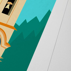 Affiche d'art signée à la main par Eric Garence "L'Escarene"