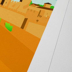Affiche d'art signée à la main par Eric Garence "Carcassonne"