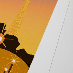 Affiche d'art signée à la main par Eric Garence "Paris, Place de la Concorde"