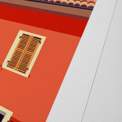 Affiche d'art signée à la main par Eric Garence "Carcès, Village provençal"