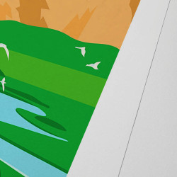 Hand signed art poster "La Garde - Espace Nature du Plan" by Eric Garence