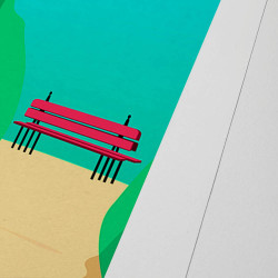Affiche d'art signée à la main par Eric Garence "Baudinard-sur-Verdon"