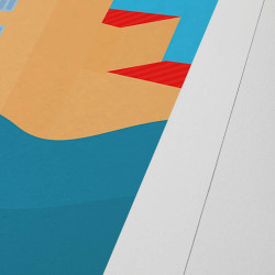Affiche d'art signée à la main par Eric Garence "Trigance et son château"