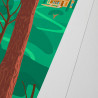 Affiche d'art signée à la main par Eric Garence "L'aqueduc Romain de Fréjus"
