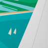 Affiche d'art signée à la main par Eric Garence "Fréjus, Saint-Aygulf"