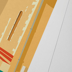 Hand signed art poster "Bienvenue à Aups" by Eric Garence