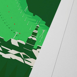 Affiche d'art signée à la main par Eric Garence "Morzine, Eté ou Hiver ?"
