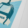 Affiche d'art signée à la main par Eric Garence "Verbier"