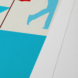 Affiche d'art signée à la main par Eric Garence "Crans-Montana"