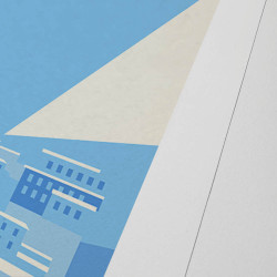 Affiche d'art signée à la main par Eric Garence "Davos"