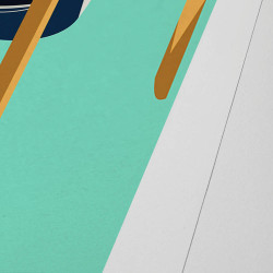 Affiche d'art signée à la main par Eric Garence "Venise, La gondole de Giacomo Casanova"