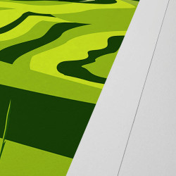 Affiche d'art signée à la main par Eric Garence "La Toscane au printemps"