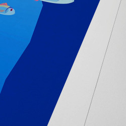 Hand signed art poster "Les fonds marins de Bormes-les-Mimosas" by Eric Garence