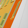 Affiche d'art signée à la main par Eric Garence "Bormes-les-Mimosas, La rue carnot"
