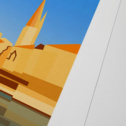 Affiche d'art signée à la main par Eric Garence "La Rochelle"