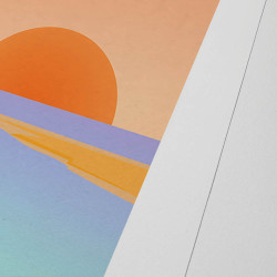 Affiche d'art signée à la main par Eric Garence "Dune du Pilat"