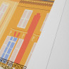 Affiche d'art signée à la main par Eric Garence "Trouville-sur-Mer, Les roches noires"