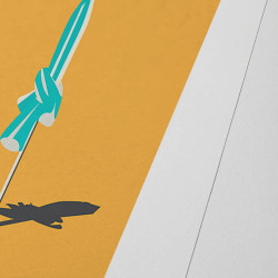 Affiche d'art signée à la main par Eric Garence "Trouville-sur-Mer, Les planches"