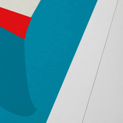 Affiche d'art signée à la main par Eric Garence "Marseille, Le port et la Bonne mère"