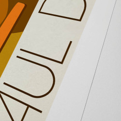 Affiche d'art signée à la main par Eric Garence "Saint-Paul-de-Vence en automne"