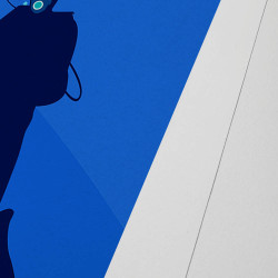 Affiche d'art signée à la main par Eric Garence "Nice, La vierge noire de rauba capeu"