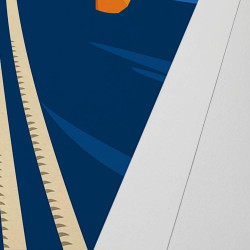Affiche d'art signée à la main par Eric Garence "Sea, Sex and Sun in Tahiti Beach"
