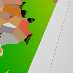Affiche d'art signée à la main par Eric Garence "Loyettes"