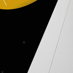 Affiche d'art signée à la main par Eric Garence "La sonde voyager 2"