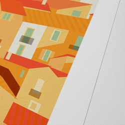 Affiche d'art signée à la main par Eric Garence "Sainte-Agnès"