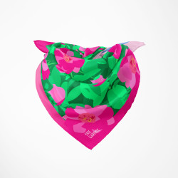Silk Square by Eric Garence "Côte d'Azur - Centifolia Rose in Grasse"