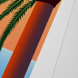 Affiche d'art signée à la main par Eric Garence "Le Cannet, Sunset sur la place Bellevue"