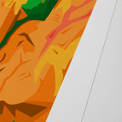 Affiche d'art signée à la main par Eric Garence "Roussillon, Le sentier des ocres"