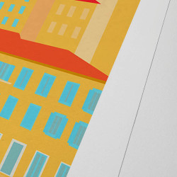 Affiche d'art signée à la main par Eric Garence "Cogolin"