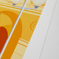 Affiche d'art signée à la main par Eric Garence "Le vieux Nice à midi"