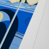 Affiche d'art signée à la main par Eric Garence "Le vieux Nice à minuit"