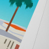 Affiche d'art signée à la main par Eric Garence "Cannes, La Californie"