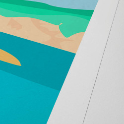 Affiche d'art signée à la main par Eric Garence "Bretagne, Morbihan"