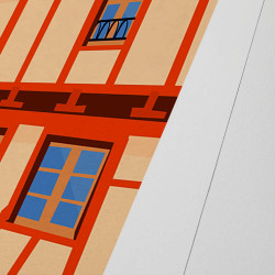 Affiche d'art signée à la main par Eric Garence "Bretagne, Vannes"