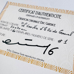 Affiche d'art signée à la main par Eric Garence "Saint Laurent du Var"