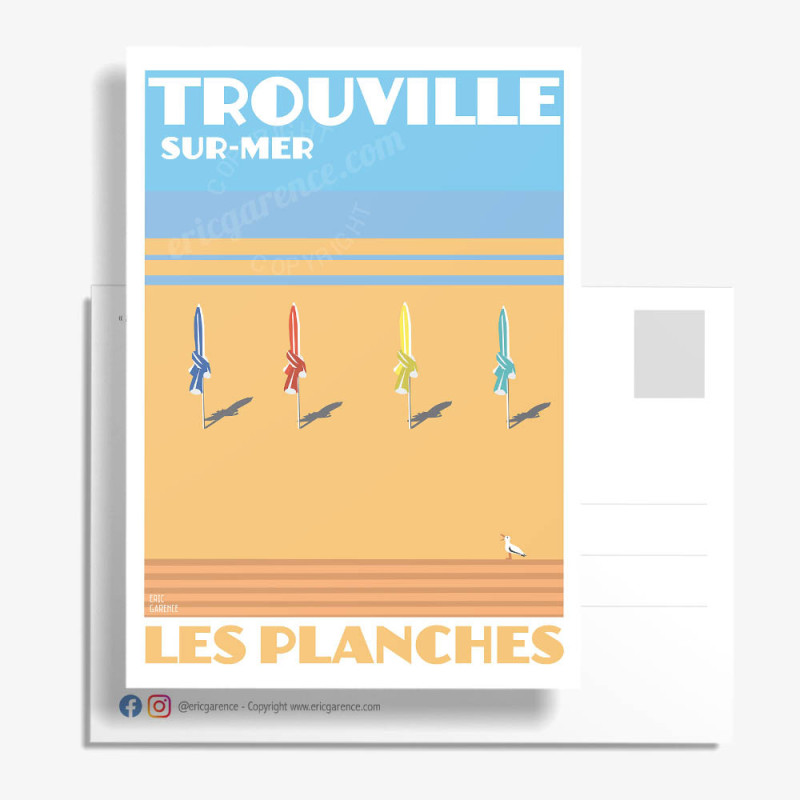 Carte Postale ''Trouville-sur-Mer, Les planches'' Carte Postale ''Trouville-sur-Mer, Les planches''