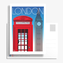 Carte Postale ''Londres, Big Ben''